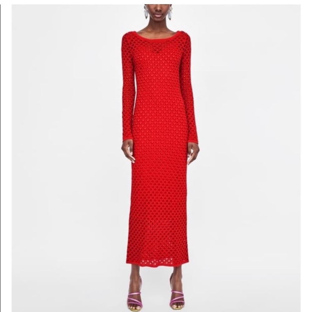 Zara Crochet Maxi Dress